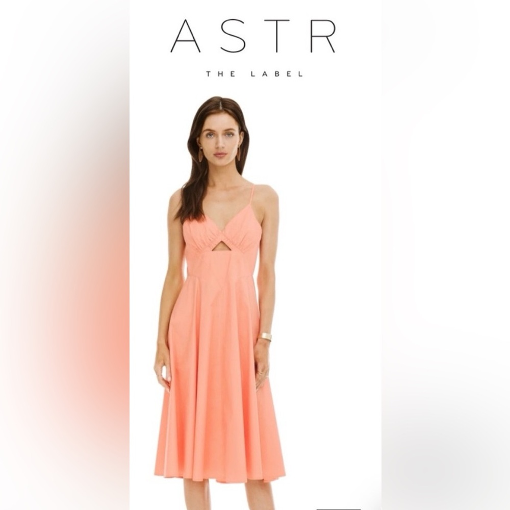 Astr Strapless Coral Dress